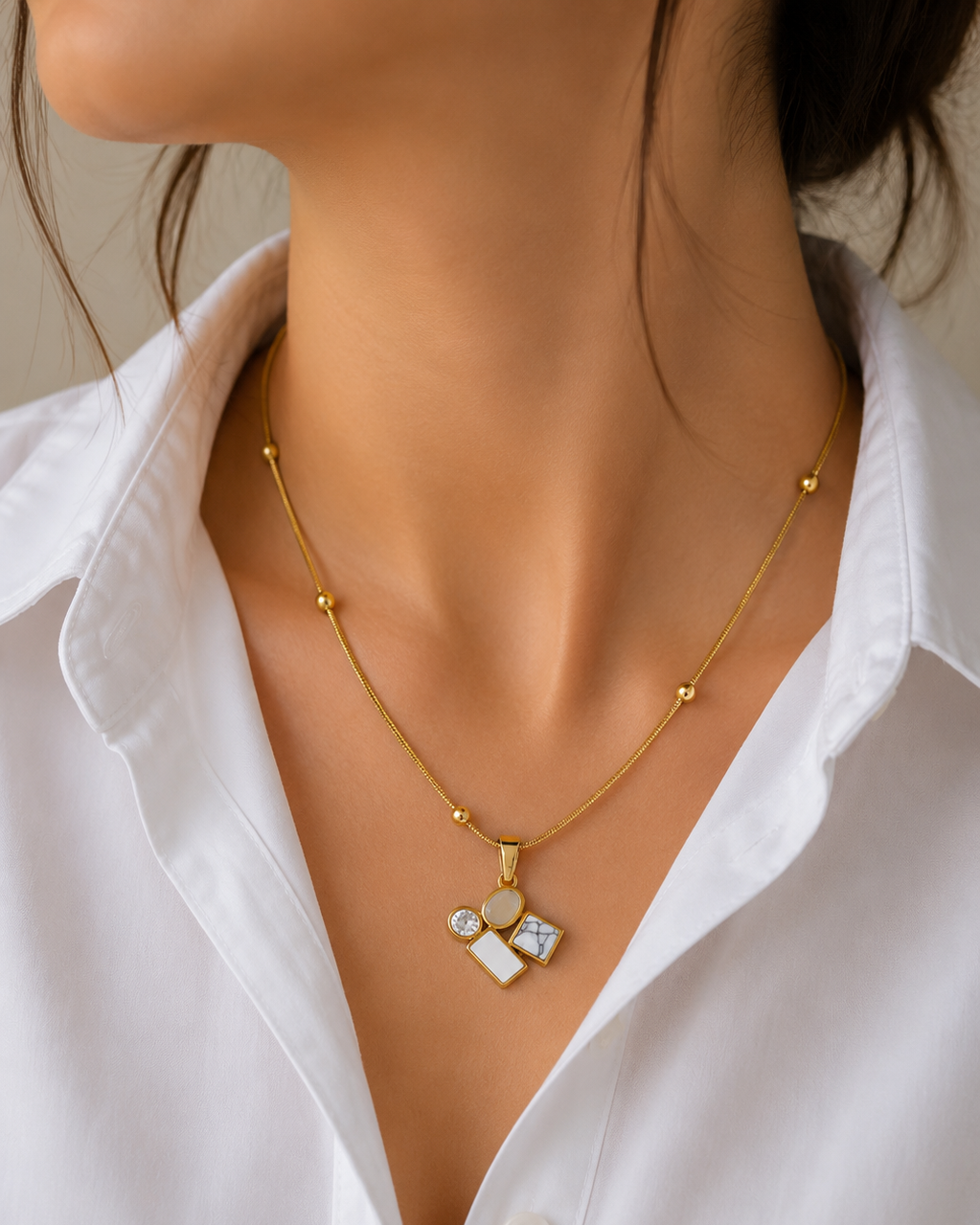 Ivory Mosaic Necklace