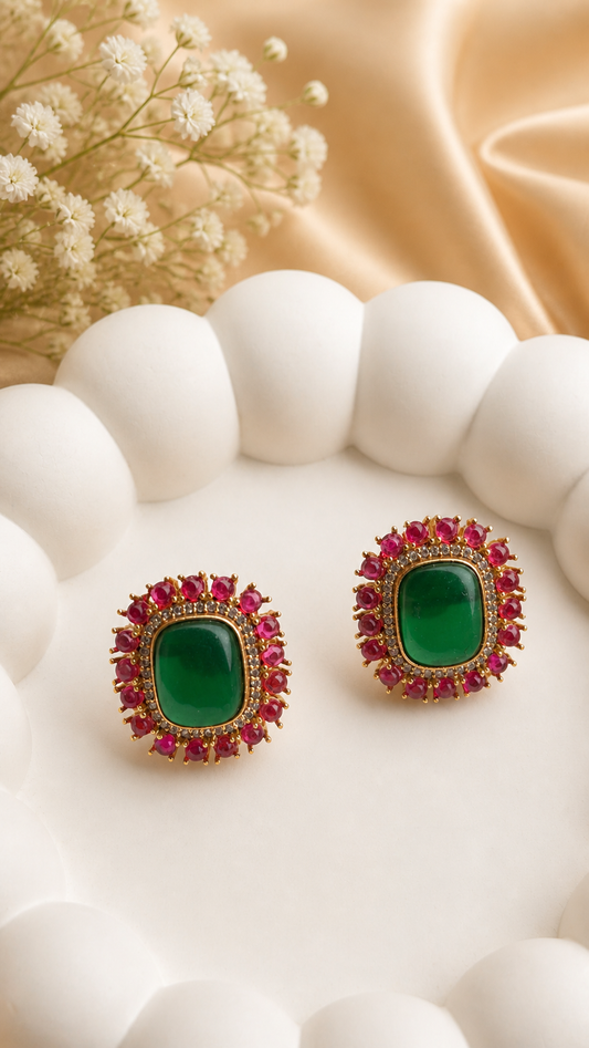Emerald Bloom Earrings