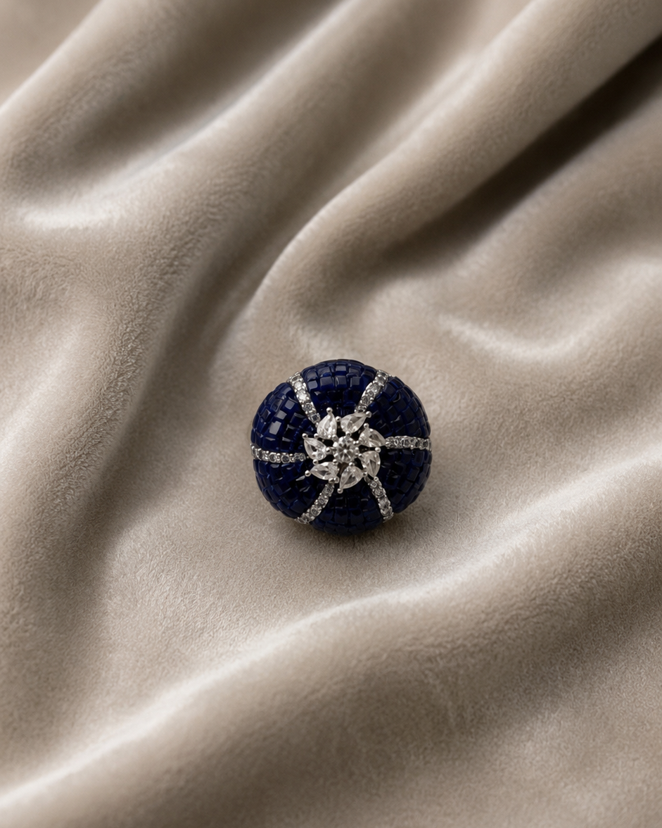 Azure Crown Ring