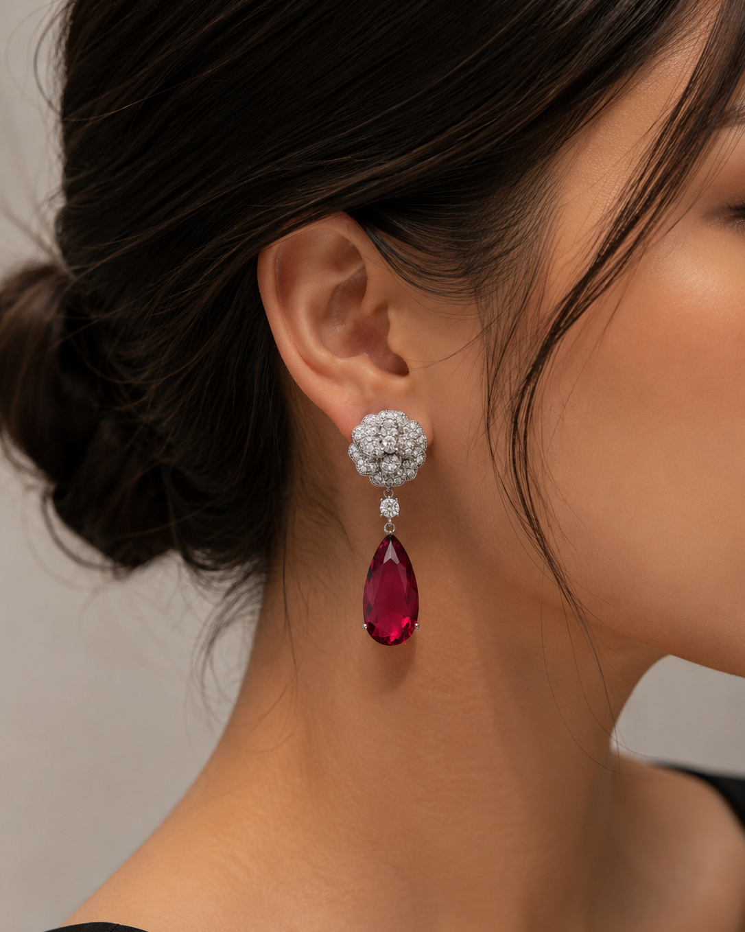 Scarlet Petal Earrings