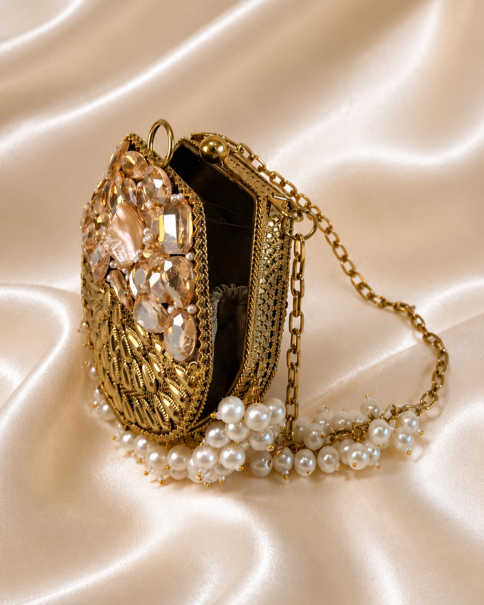 Pearl Petal Mini Clutch