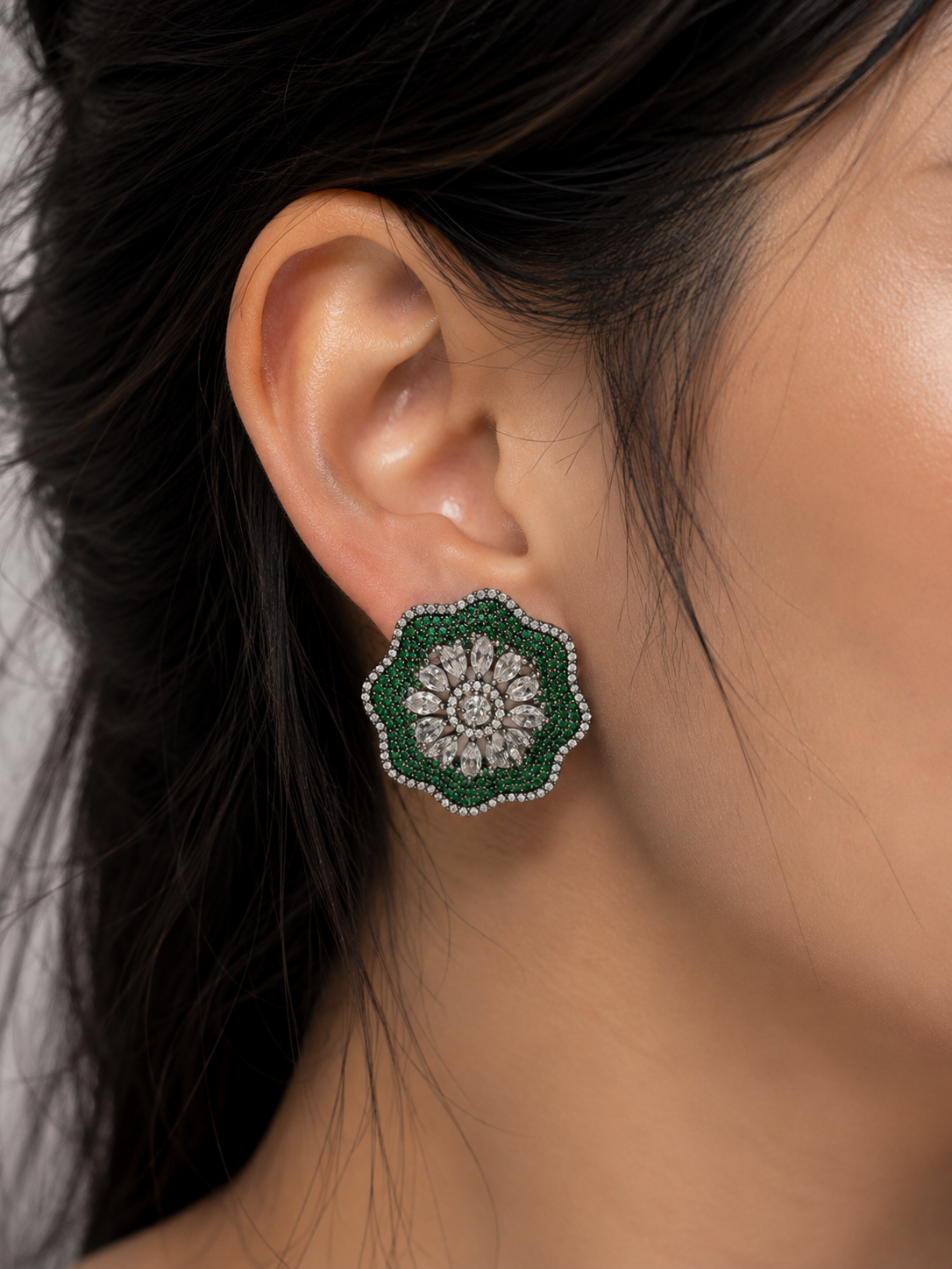 Petal Crystal Studs