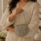 Moonstone Metal Clutch