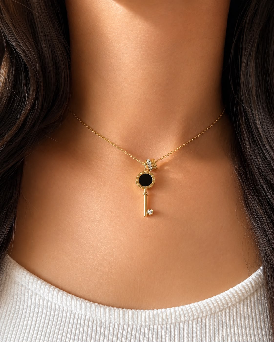 Midnight Key Necklace