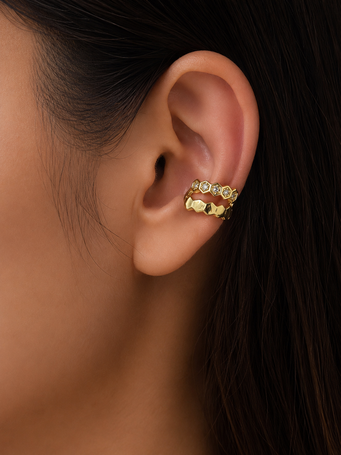 Honeycomb Ear cuff