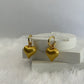 Golden Heart Drop Earrings